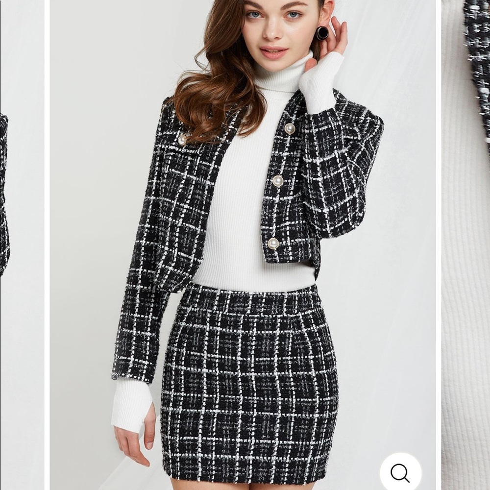 Storets tweed skirt suit size xs